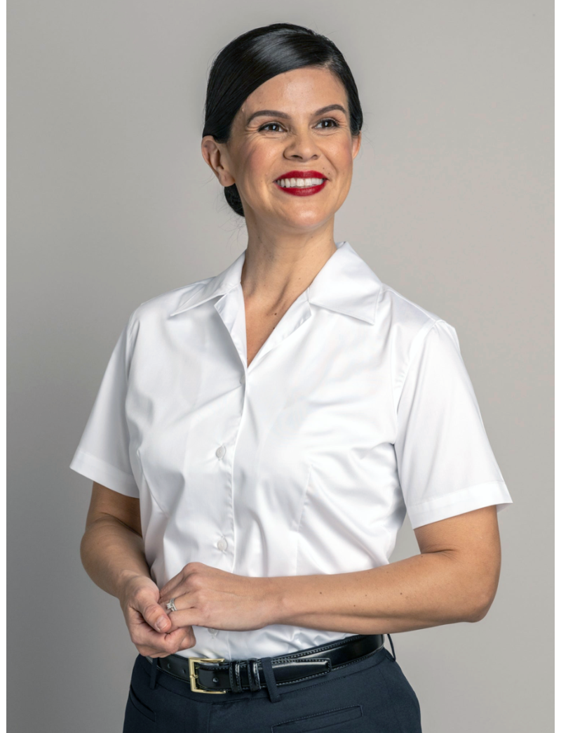 Anne V-Neck Short Sleeve Bamboo Shirt