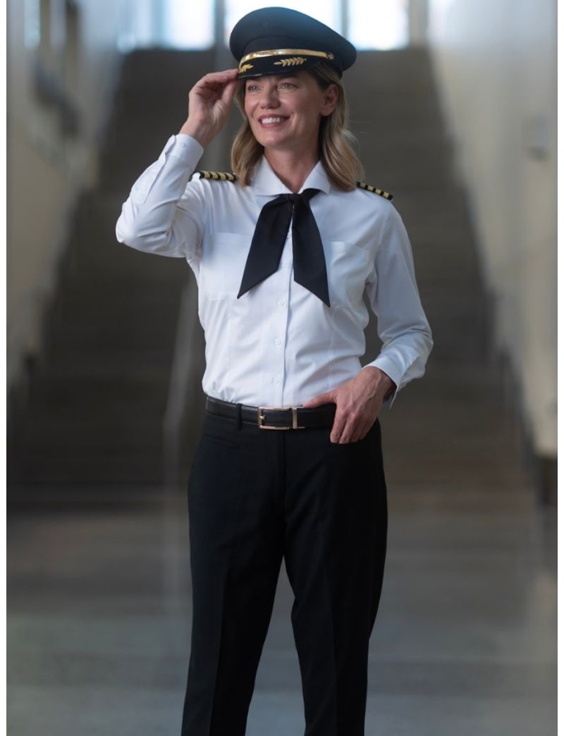 M&H Lauren Open Pocket Long Sleeve Bamboo Shirt w/Eyelet