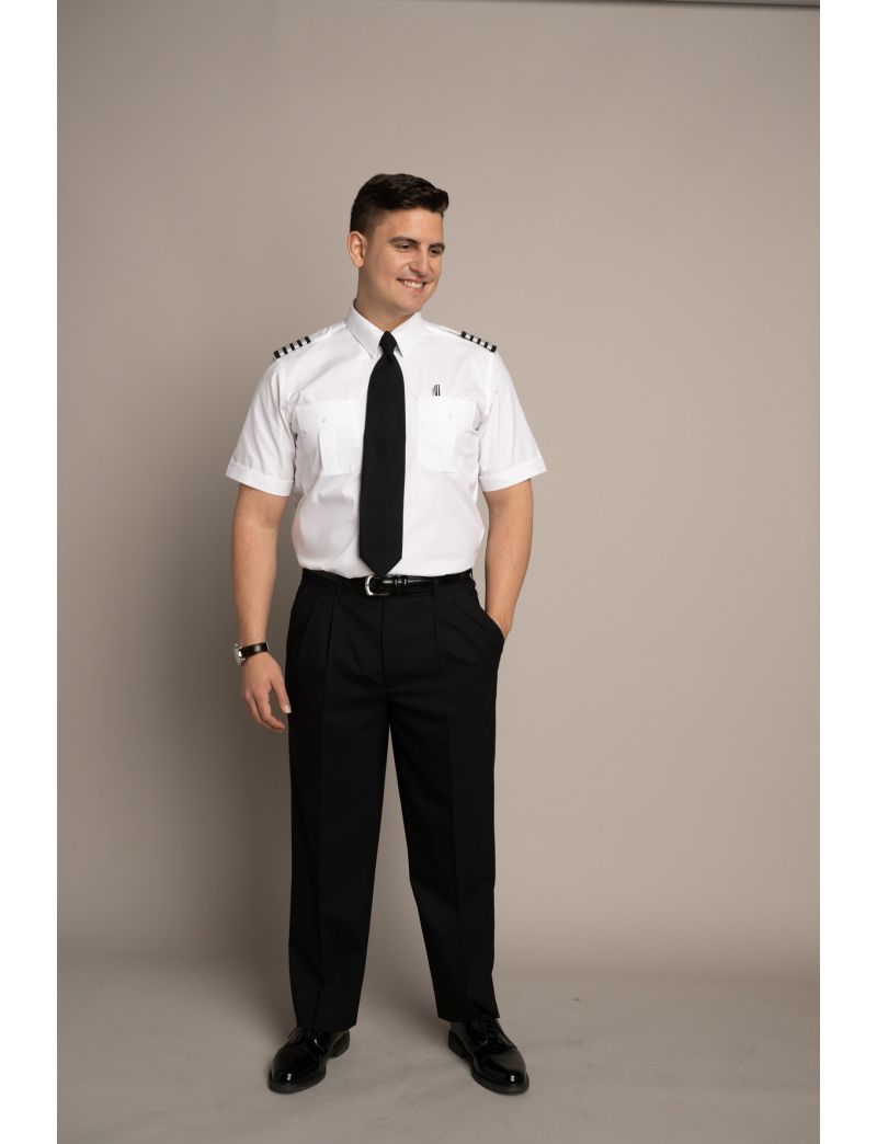 Bryce Pleated Relaxed Fit Tropical Jet Black Pants