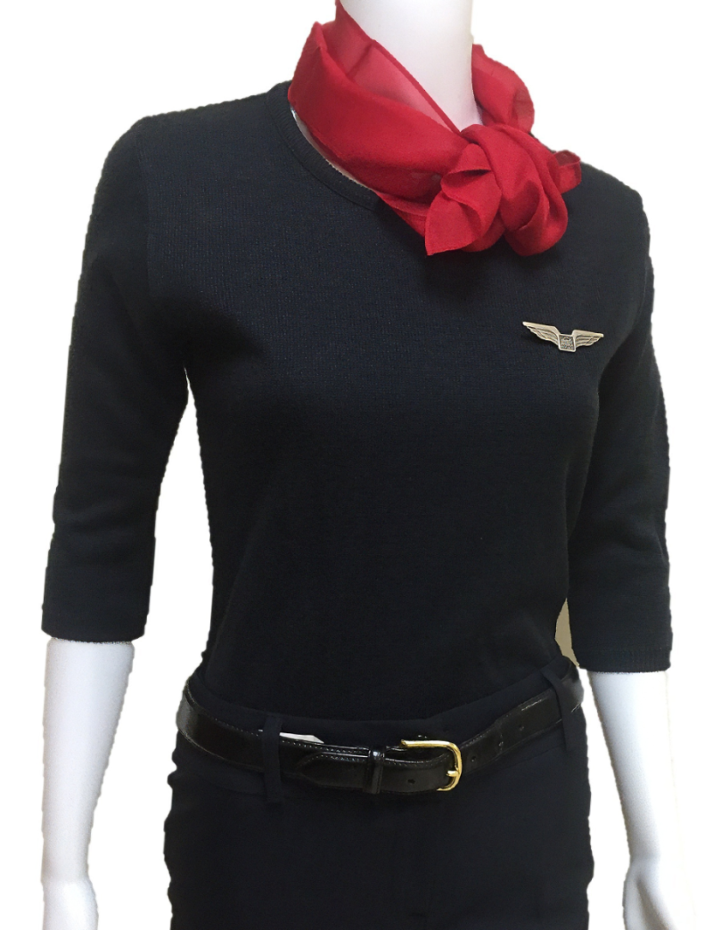 Kayla 3/4 Sleeve Navy Sweater