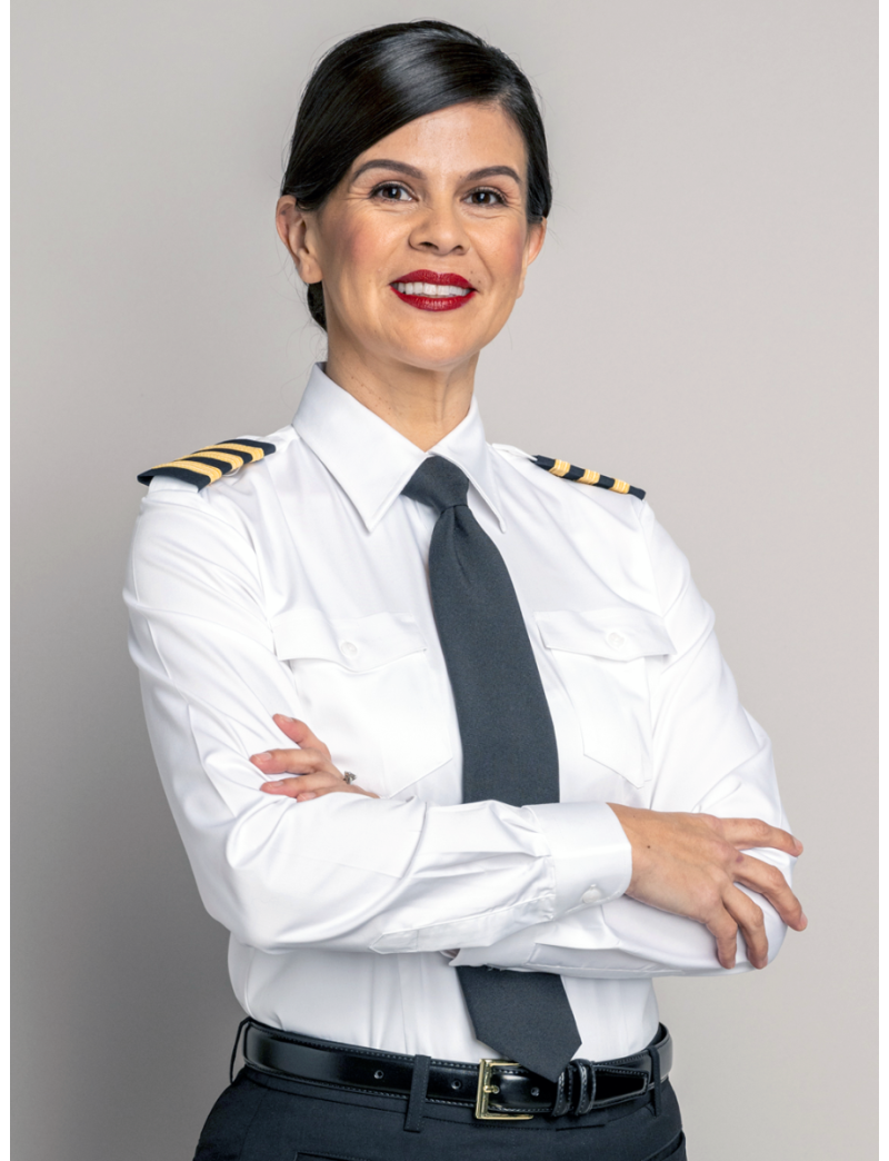 Stephanie Flap Pocket Tapered Long Sleeve Bamboo Shirt w/Eye