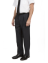 Pleated Sharkskin Jet Black Pants