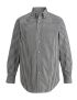 Male Poplin Shirt Long Sleeve Comfort Stretch Black/White Check