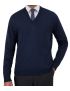 Pullover V-Neck Long Sleeve Navy Sweater