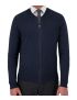Unisex Mockneck Zip-Up Navy Cardigan