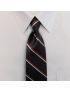 Four-in-Hand Red & Black Stripe Tie