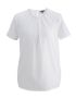 Ladies Jewel Neck Short Sleeve White Blouse