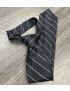 Navy with White Stripe Four-In-Hand Polyester Tie