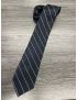 Navy with White Stripe Four-In-Hand Polyester Tie