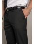 Flat Front Cotton Jet Black Pants