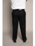 Austin Flat Front Regular Fit Tropical Jet Black Pants