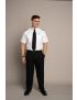 Bryce Pleated Relaxed Fit Sharkskin Jet Black Pants