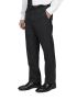 Regular Flat Front Sharkskin Jet Black Pants