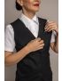 Female Vest Single Breasted Navy 17 SharkSkin