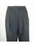 Pleated Sharkskin Jet Black Pants