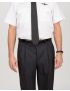 Male Pleated Tropical Jet Black Pants