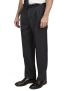 Male Pleated Tropical Jet Black Pants