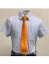 Male Egyptian Blue Check Short Sleeve Shirt