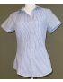 Ladies Egyptian Blue Check Short Sleeve Shirt