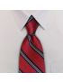 Four-in-Hand Venetian Blinds Scarlet Red/Black/Winter White Tie