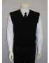 Unisex V-Neck Black Sweater Vest