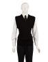 Unisex V-Neck Black Sweater Vest