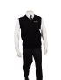 Unisex V-Neck Black Sweater Vest