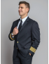 Declan Sharkskin Midnight Blue Jacket w/Breast Pocket