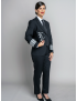 Delaney Sharkskin Jet Black Jacket