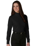 Jersey Knit Turtleneck Black Unisex Shirt