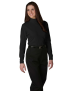 Jersey Knit Turtleneck Black Unisex Shirt