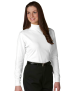 Jersey Knit Turtleneck White Unisex Shirt