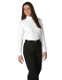 Jersey Knit Turtleneck White Unisex Shirt