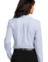 Ladies Egyptian Blue Check Long Sleeve Shirt