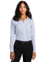 Ladies Egyptian Blue Check Long Sleeve Shirt