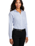 Ladies Egyptian Blue Check Long Sleeve Shirt