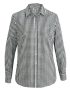 Ladies Tailored Poplin Long Sleeve Black/White Check Blouse