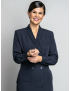Long Sleeve Shawl Tropical Navy Dress