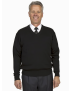 Pullover V-Neck Long Sleeve Black Sweater