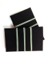 Silver Nylon Piping Black Velcro Epaulets