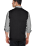 Unisex V-Neck Cotton Black Sweater Vest