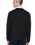 Unisex V-Neck Long Sleeve Cotton Black Sweater