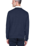 Unisex V-Neck Long Sleeve Cotton Navy Sweater