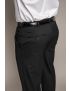 Austin Flat Front Regular Fit Sharkskin Gunsmoke Pants