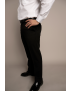 Cody Flat Front Slim Fit Sharkskin Jet Black Pants