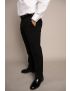 Cody Flat Front Slim Fit Sharkskin Jet Black Pants