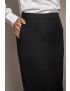 Straight Tropical Black Skirt w/Pocket