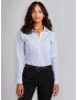 Ladies Egyptian Blue Check Long Sleeve Shirt