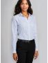 Ladies Egyptian Blue Check Long Sleeve Shirt