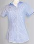 Ladies Egyptian Blue Check Short Sleeve Shirt